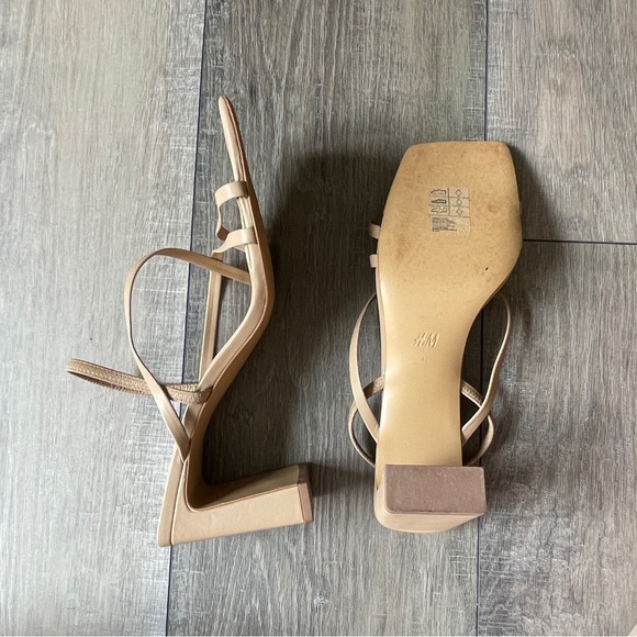 Nude Strappy Sandal Heels - Picture 5 of 7